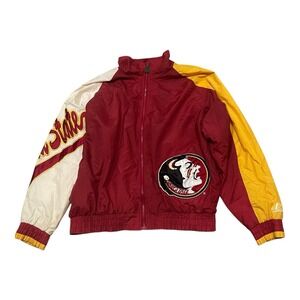 Vintage 90s Florida State Spell Out Jacket Logo Athletic Red Mens XL